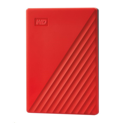 BAZAR - WD My Passport Portable 2TB, Externí HDD, USB 3.0, červená (Bez příšlušenství)
